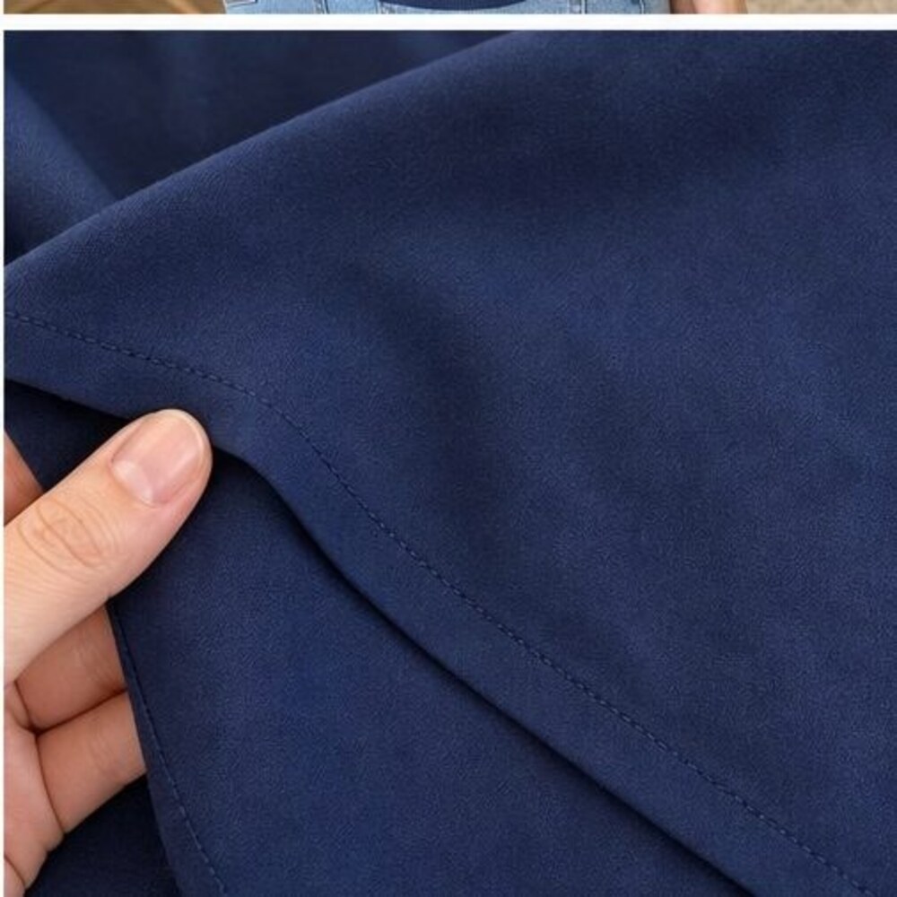Navy Ruffle Blouse - Picture 6 of 6